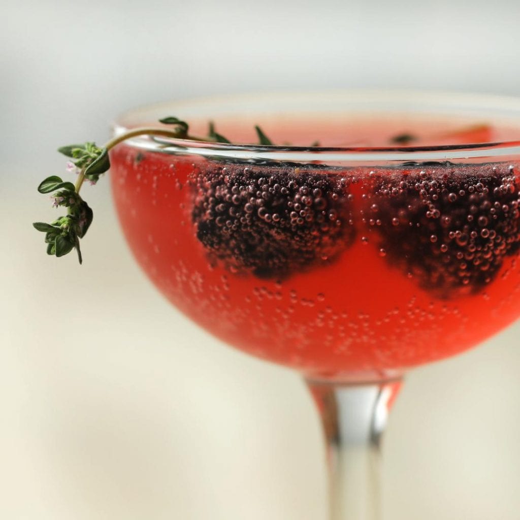 blackberry & thyme french 75 recipe
