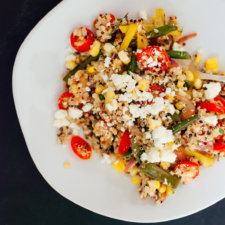 blackened green bean and quinoa salad recipe