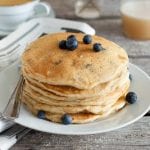 blueberry buttermilk oat flour pancakes and buttermilk syrup recipe