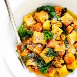 brown butter gnocchi with roasted butternut squash and kale recipe