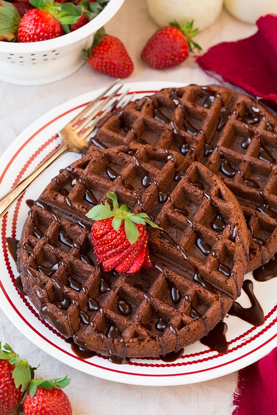 chocolate cake mix waffles (only 4 ingredients) recipe