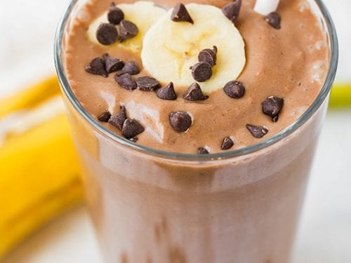 chocolate peanut butter banana breakfast shake recipe