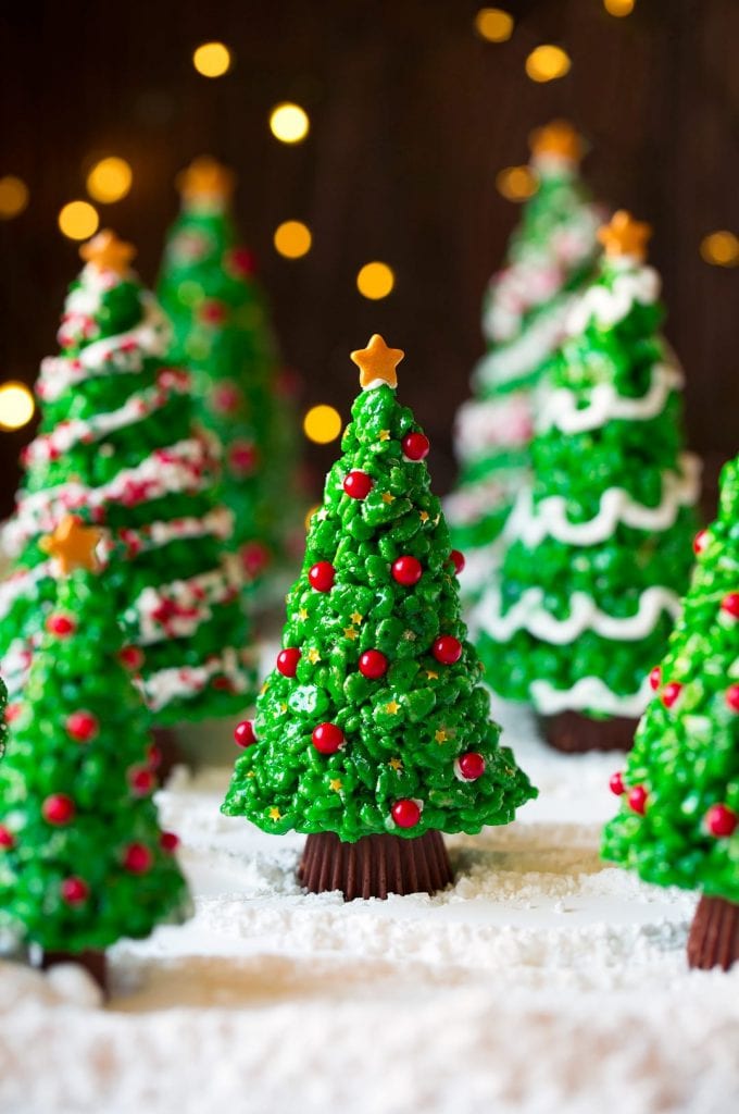 christmas tree rice krispies treats recipe