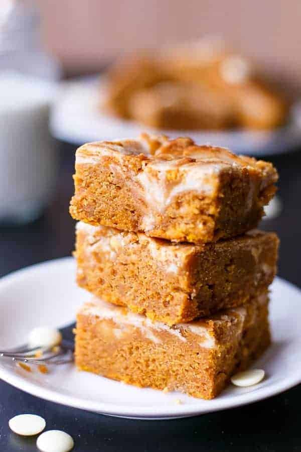 cinnamon cheesecake swirl pumpkin bars recipe