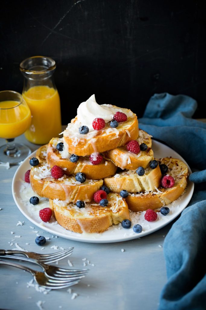 coconut french toast with coconut syrup recipe