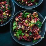 colorful beet salad with carrot, quinoa & spinach recipe