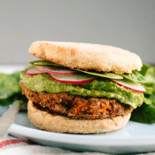 Lentil-Chickpea Veggie Burgers Recipe
