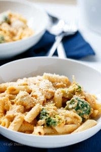 creamy chicken and broccoli pumpkin alfredo recipe