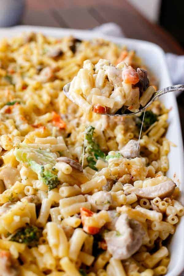 creamy chicken and mushroom macaroni cheese bake recipe