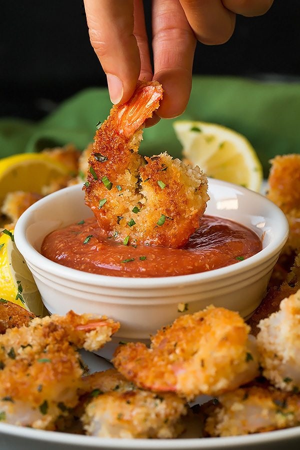 crispy panko shrimp with cocktail sauce recipe