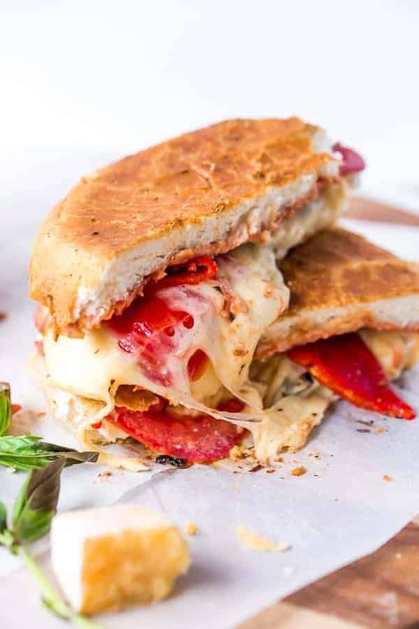 focaccia three-cheese italian grilled cheese recipe