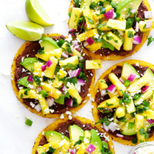 10-Minute Pineapple Black Bean Tostadas Recipe