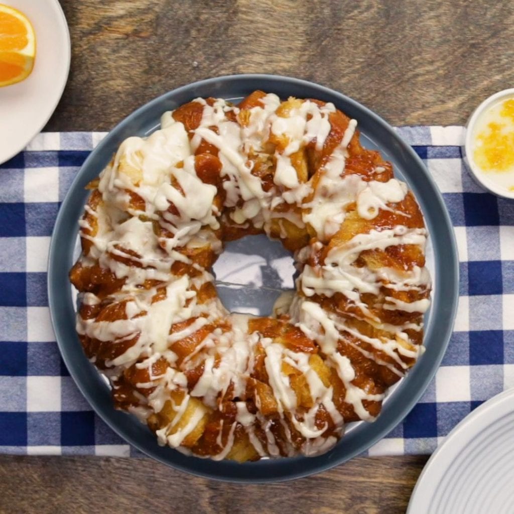 glazed orange pull-apart bread recipe