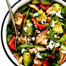 greek salmon salad bowls recipe