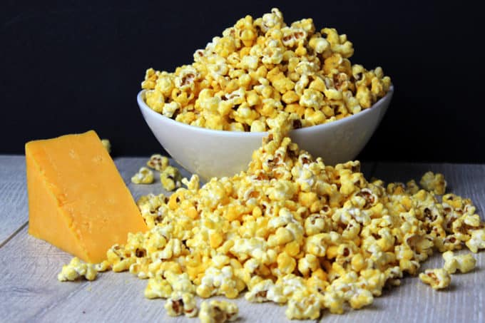 homemade cheddar cheese popcorn (perfect for movie nights!) recipe