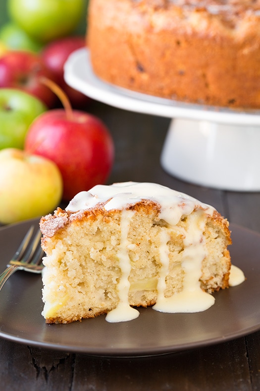 irish apple cake with custard sauce recipe