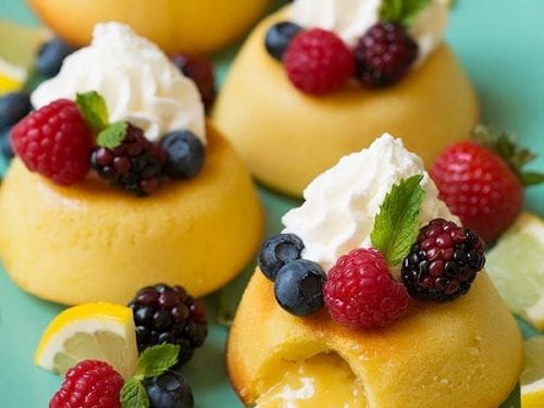 lemon molten lava cakes recipe