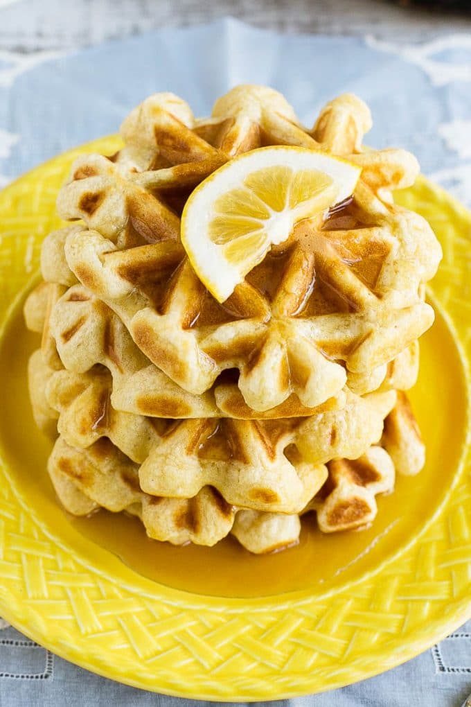 lemon sour cream waffles recipe
