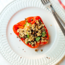 lentil & couscous stuffed peppers recipe