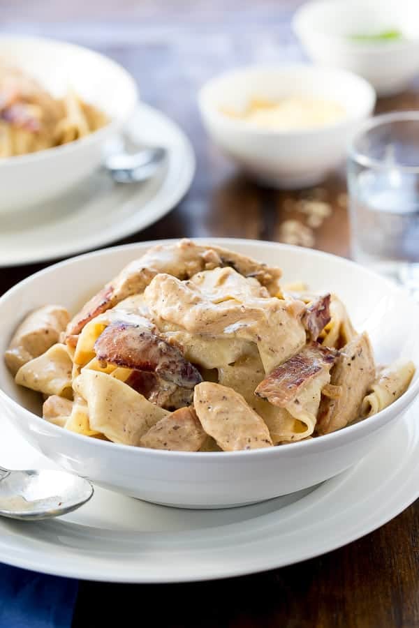 lightened up chicken carbonara recipe