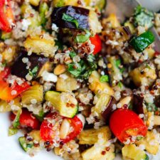 mediterranean quinoa salad with roasted summer vegetables recipe