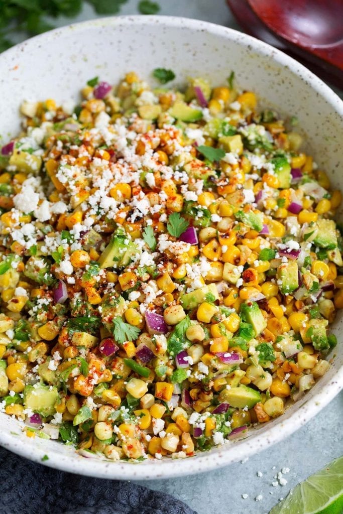 mexican street corn salad with avocado recipe