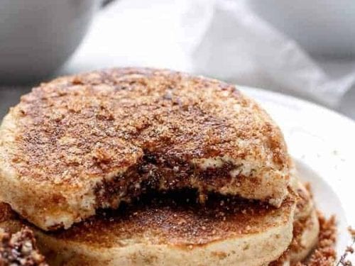nutella stuffed cinnamon sugar donut pancakes recipe