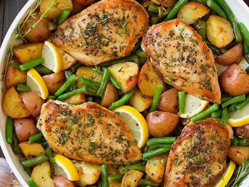 one pan garlic herb chicken and veggies recipe