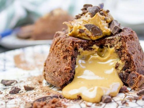peanut butter chocolate molten lava cakes recipe