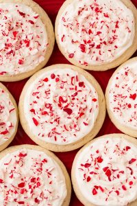 peppermint sugar cookies with cream cheese frosting recipe