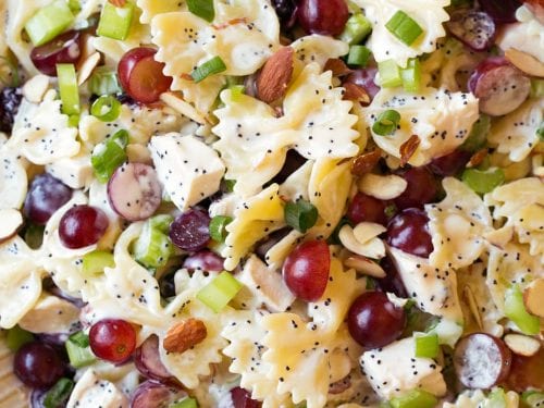 poppy seed chicken and grape pasta salad recipe