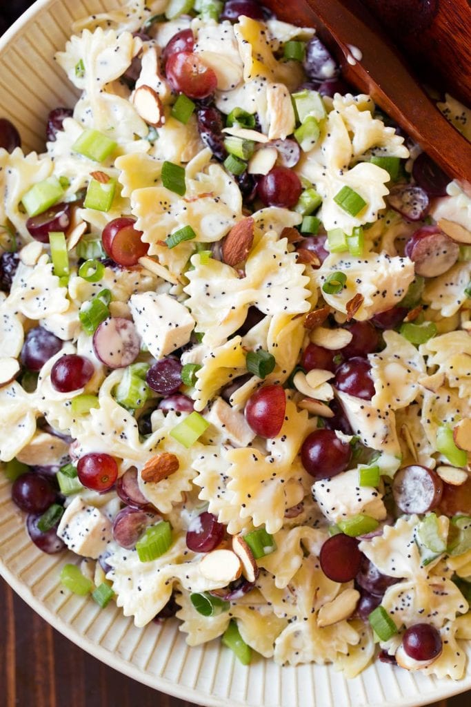 poppy seed chicken and grape pasta salad recipe
