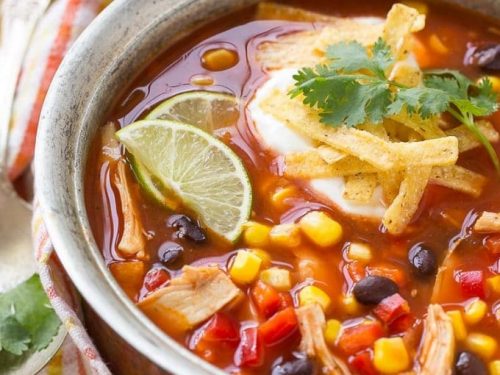 quick and easy chicken taco soup recipe