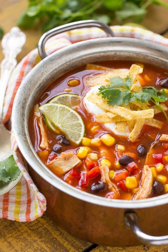 quick and easy chicken taco soup recipe