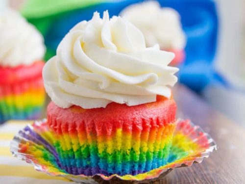 rainbow cupcakes with vanilla cloud frosting recipe
