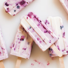 roasted berry and honey yogurt pops recipe