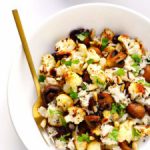 roasted cauliflower, mushroom and wild rice "stuffing" recipe