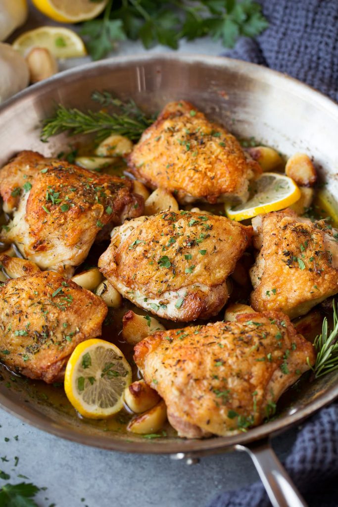 roasted chicken thighs with garlic recipe