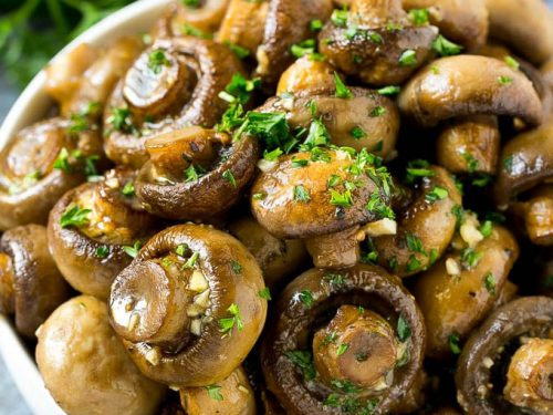 roasted mushrooms in garlic butter recipe