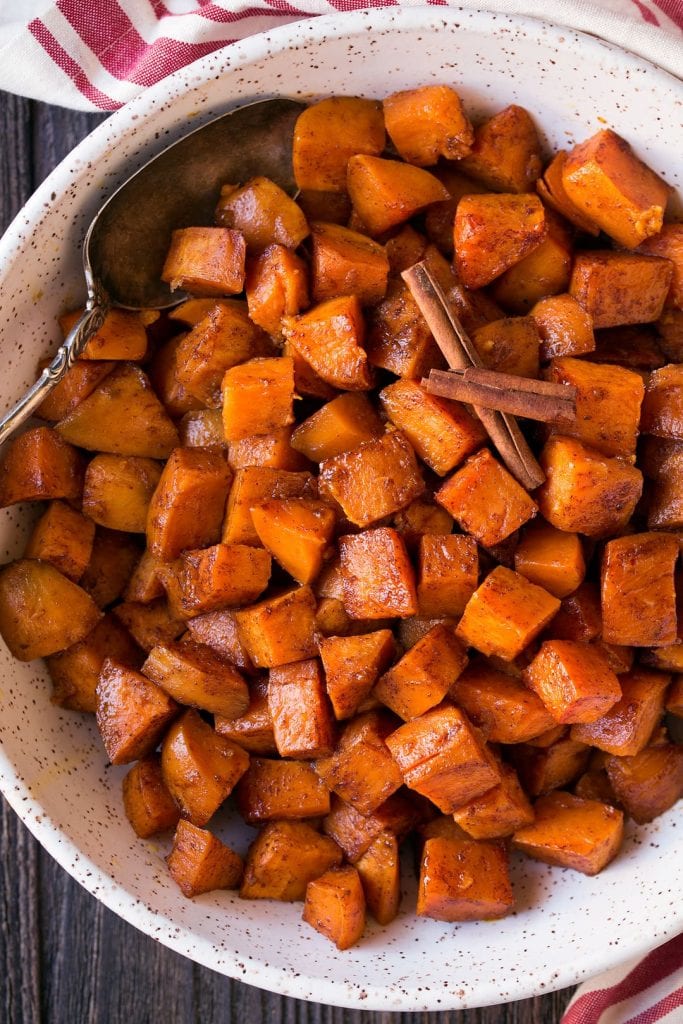roasted sweet potatoes with cinnamon and honey butter recipe