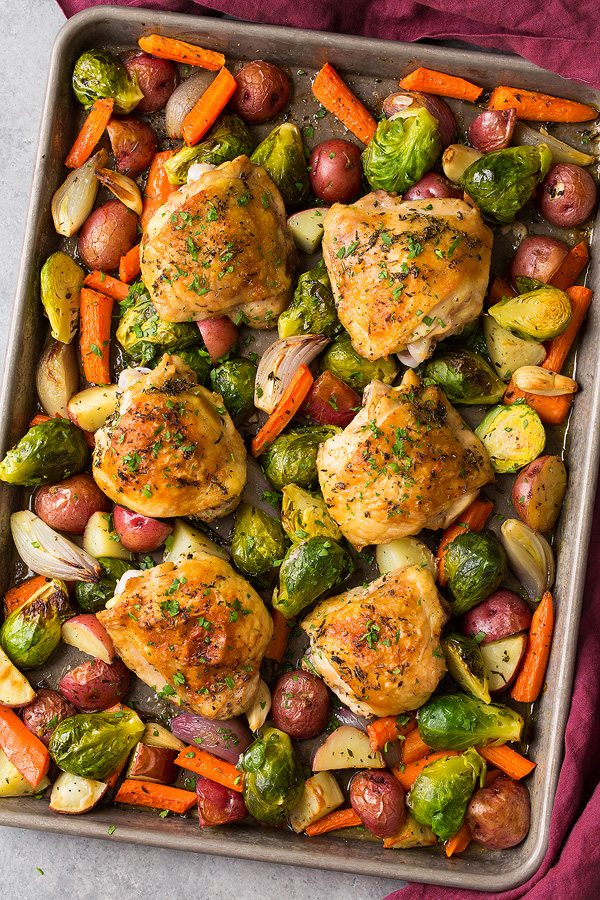 sheet pan roasted chicken with root vegetables recipe