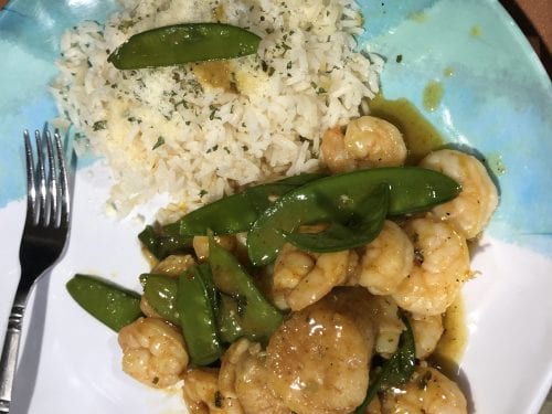 shrimp and scallops with snow peas butter sauce recipe