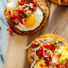 simple breakfast tostadas recipe