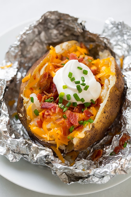 slow cooker “baked” potatoes recipe