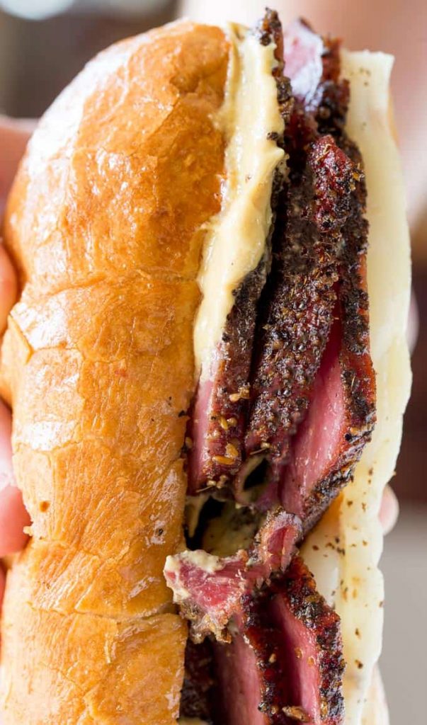 slow cooker pastrami sandwiches recipe