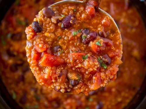 slow cooker vegetarian quinoa chili recipe