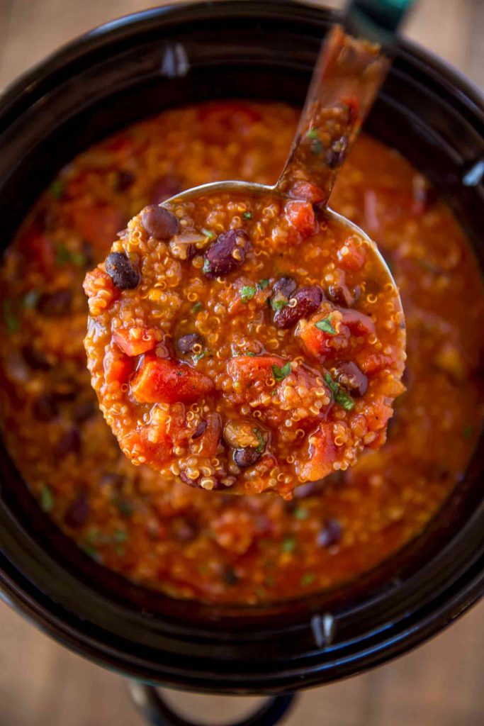 slow cooker vegetarian quinoa chili recipe