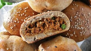 spiced chicken stuffed buns recipe