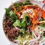 spring carrot, radish and quinoa salad with herbed avocado recipe