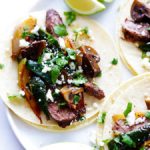 steak, poblano and mushroom tacos recipe